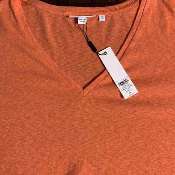 Chico's Top NWT Women's Size 4 (2X) Nectarine Eyelet Tiered Sleeve Tropical - Picture 4 of 7